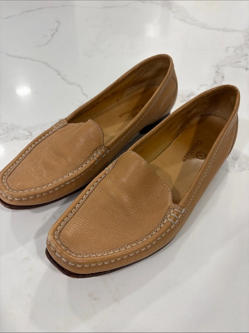 Cole Haan Tan Leather Moccasin Loafers Flats Size 7